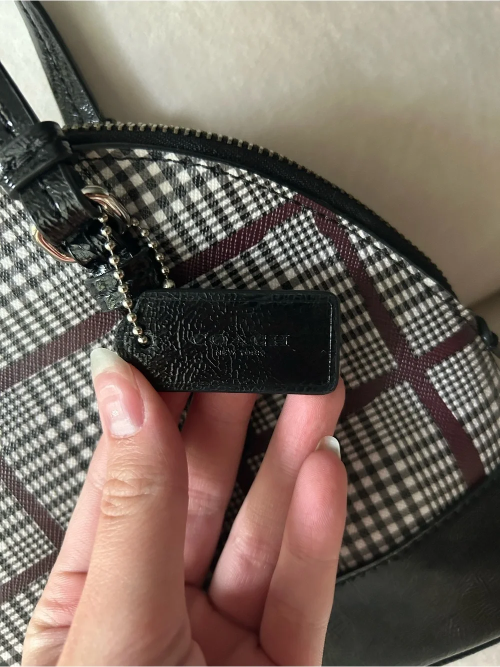 Coach Peyton Glen Plaid Cora Domed Satchel